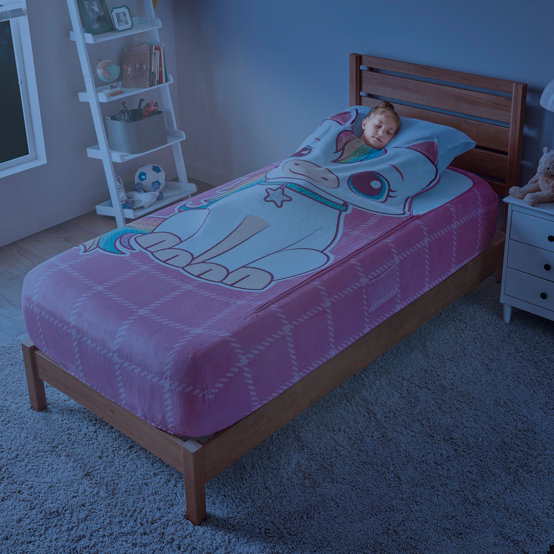 ZippySack Twin Bed Zip-Up Bedding - Unicorn