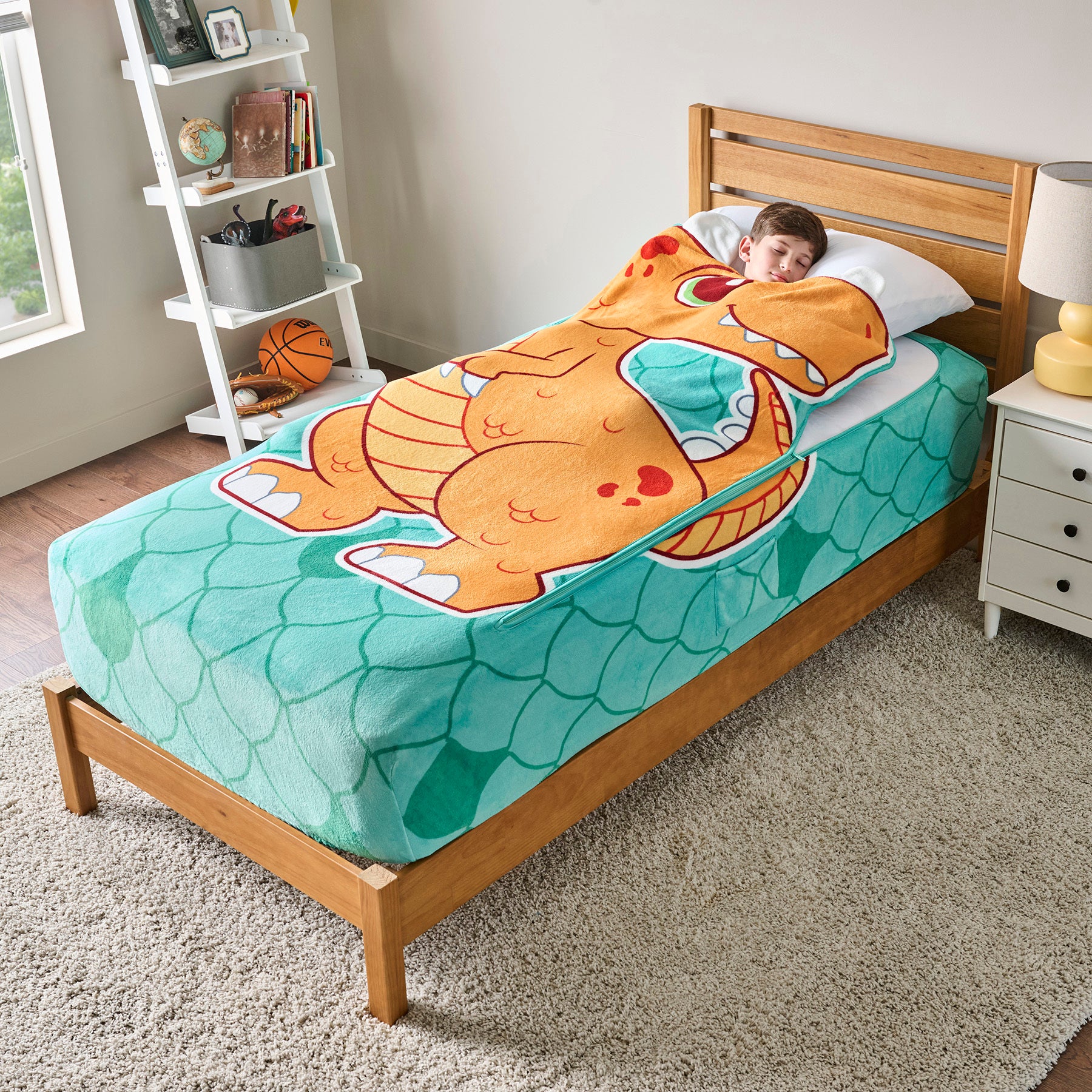 ZippySack Twin Bed Zip-Up Bedding - Dino