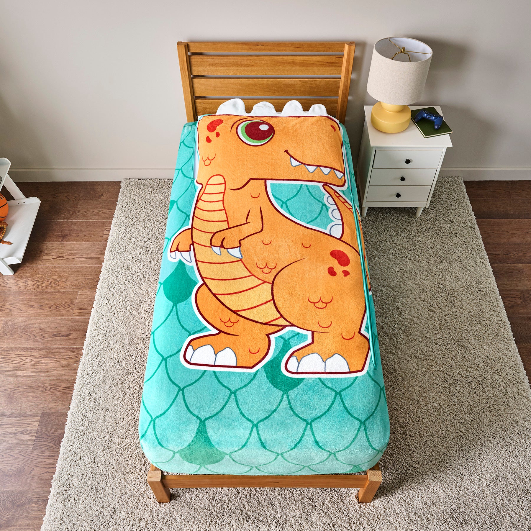 ZippySack Twin Bed Zip-Up Bedding - Dino