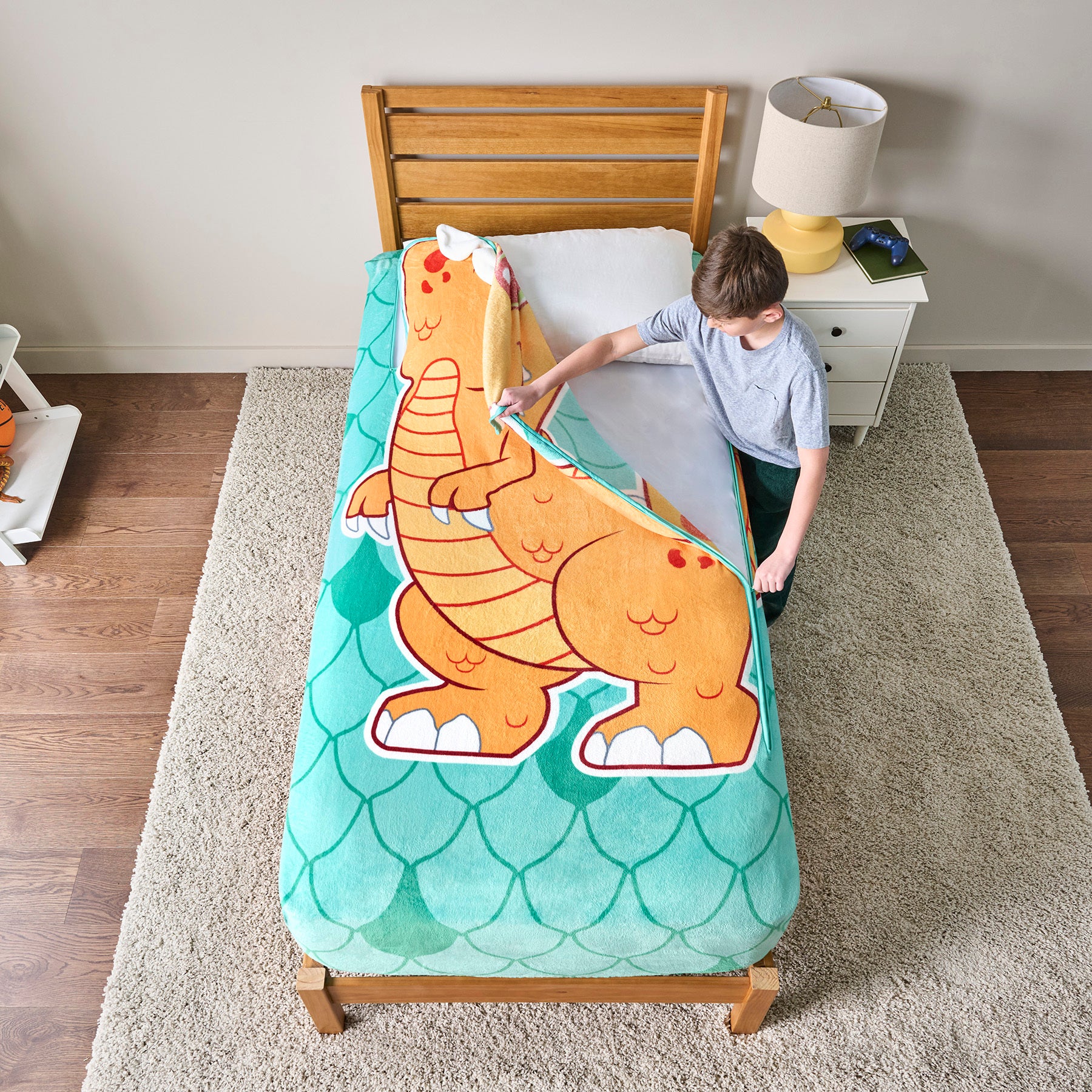 ZippySack Twin Bed Zip-Up Bedding - Dino
