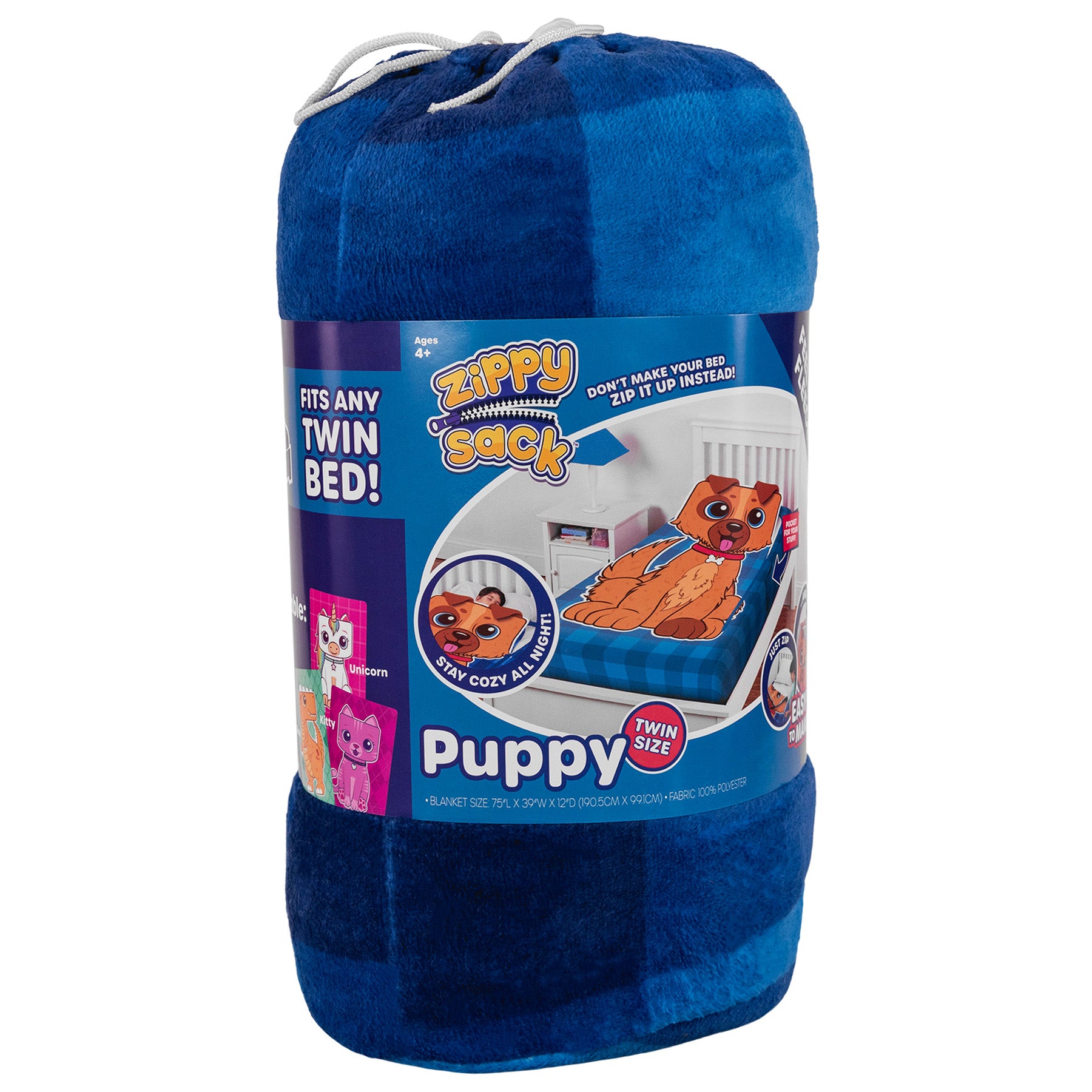 ZippySack Twin Bed Zip-Up Bedding – Puppy