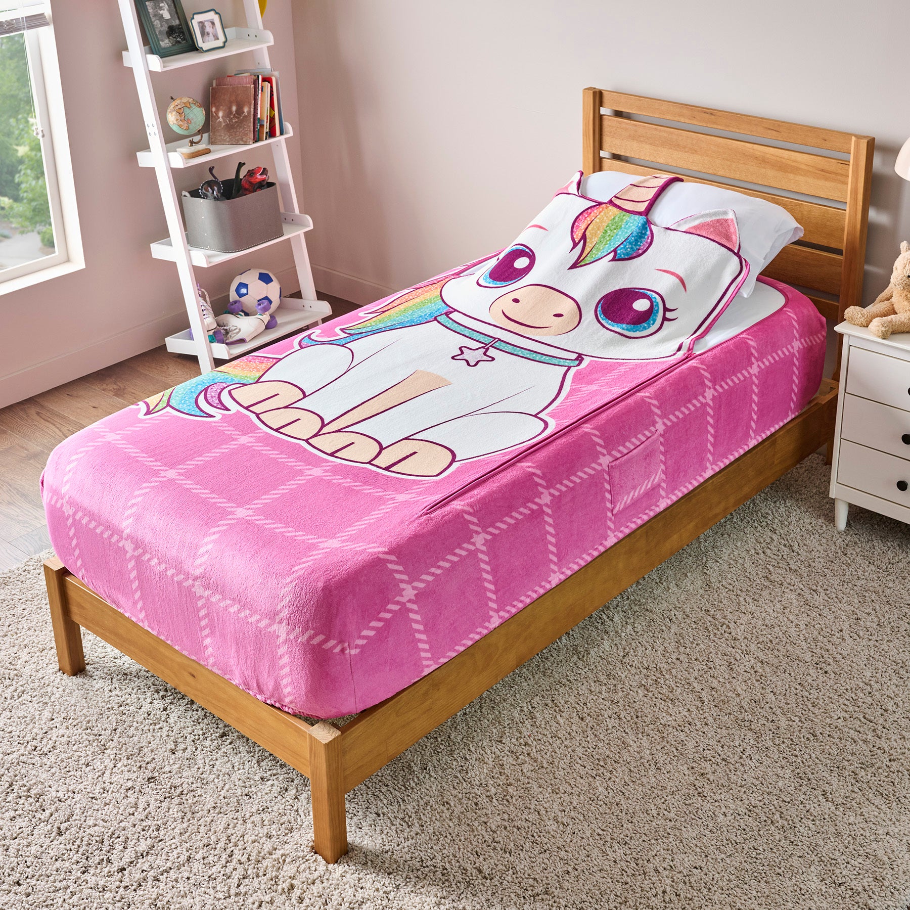 ZippySack Twin Bed Zip-Up Bedding - Unicorn