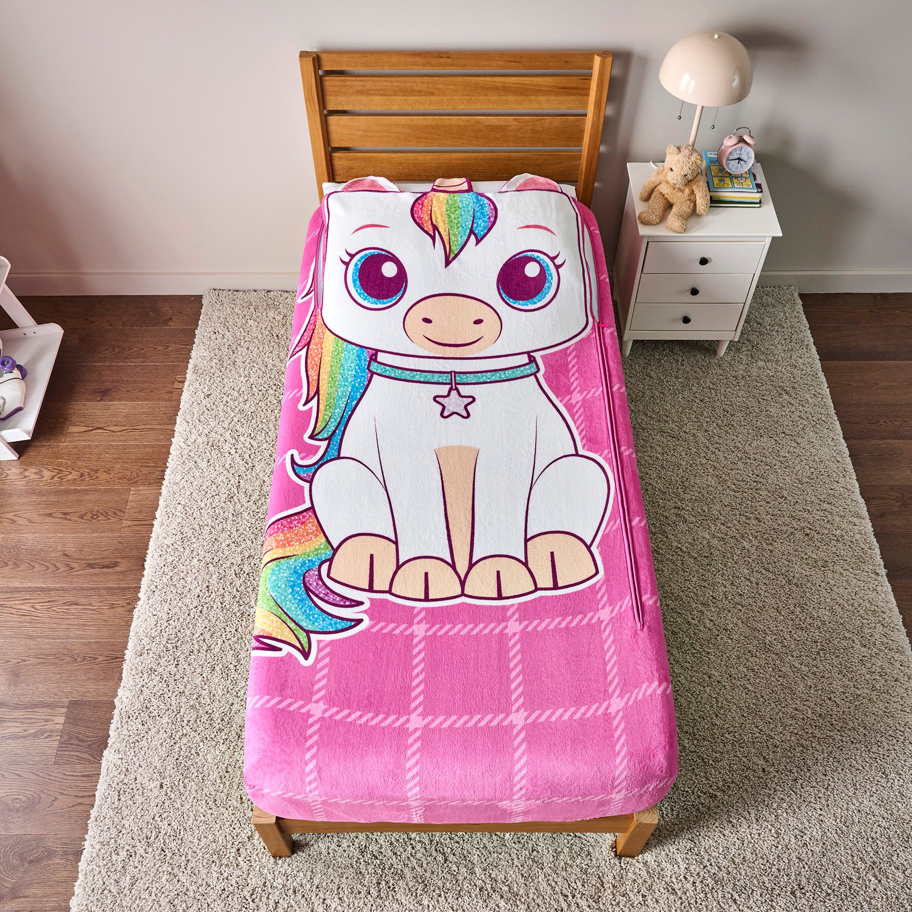 ZippySack Twin Bed Zip-Up Bedding - Unicorn