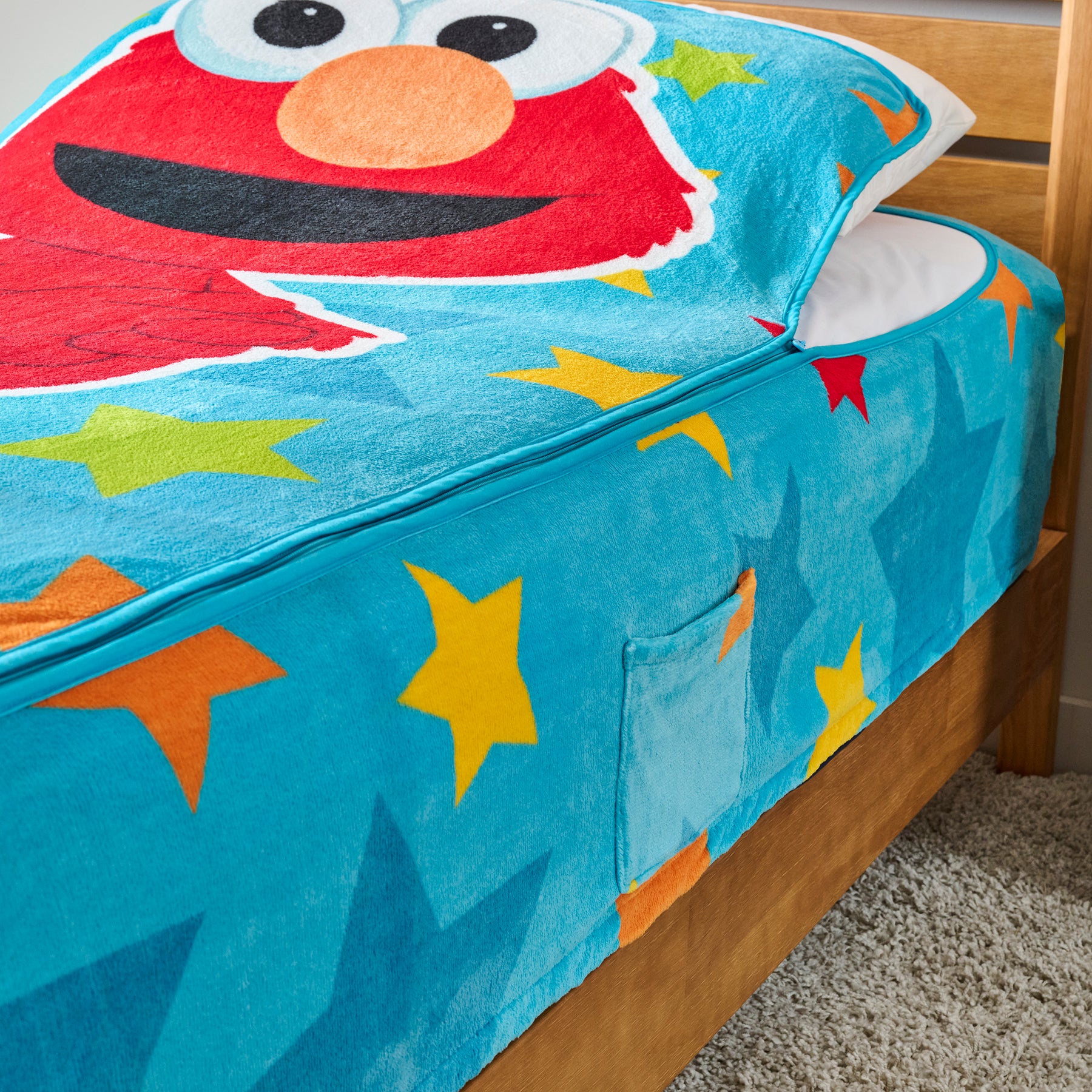 ZippySack Twin Bed Zip-Up Bedding - Elmo