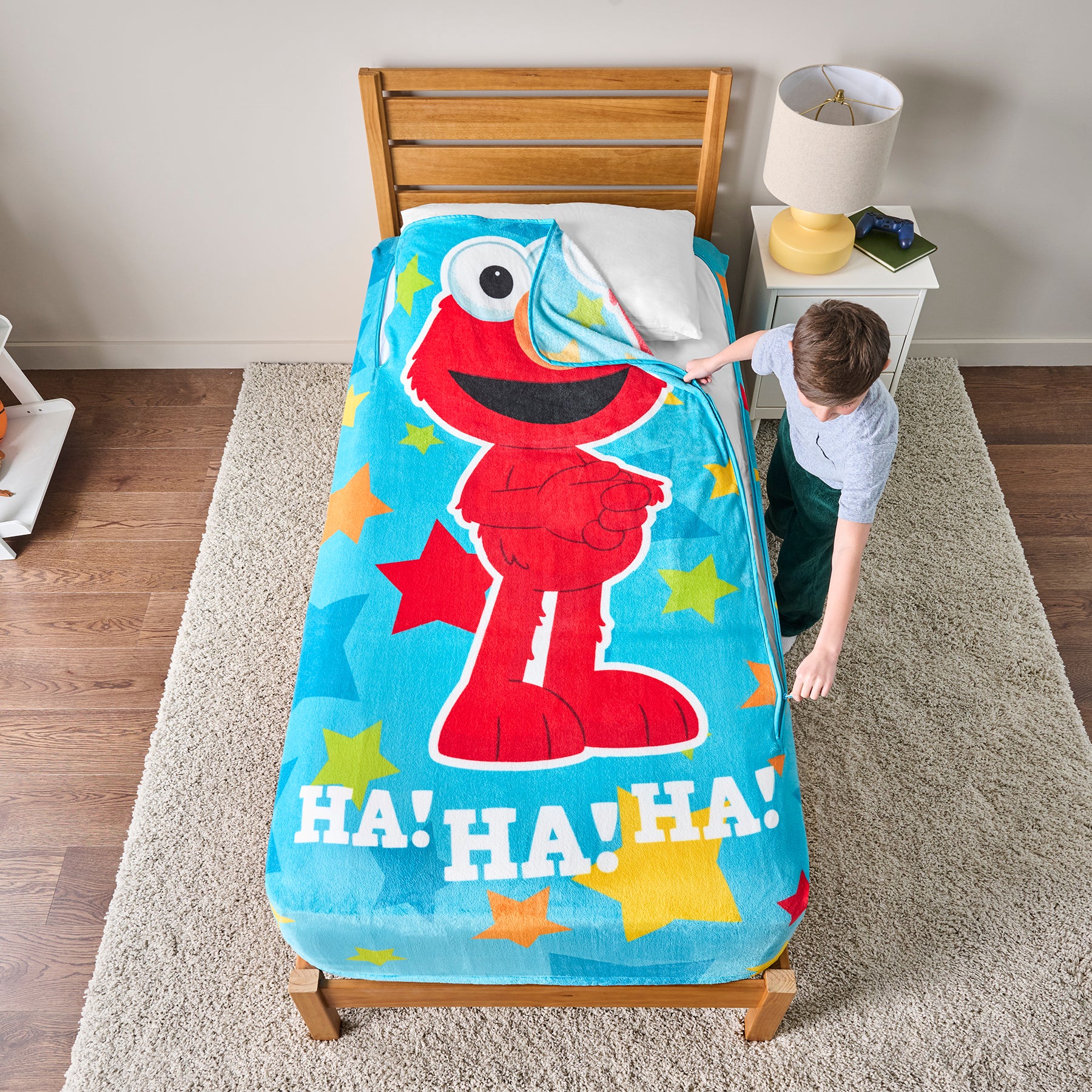 ZippySack Twin Bed Zip-Up Bedding - Elmo